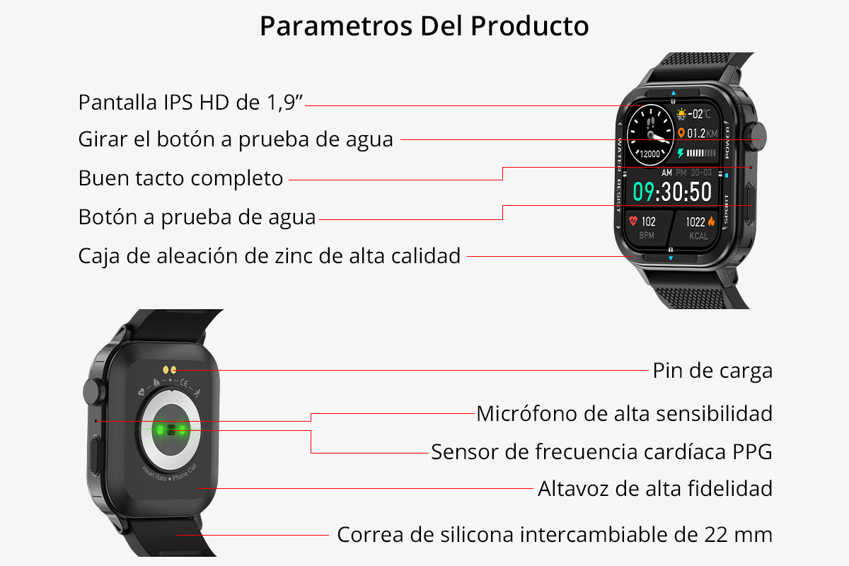 COLMI-reloj inteligente M41 para hombre y mujer, accesorio de pulsera  deportivo resistente al agua IP67 con control del ritmo cardíaco,  compatible con modelos deportivos 107